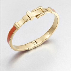 Michael Kors Gold Buckle Orange Enamel Bracelet